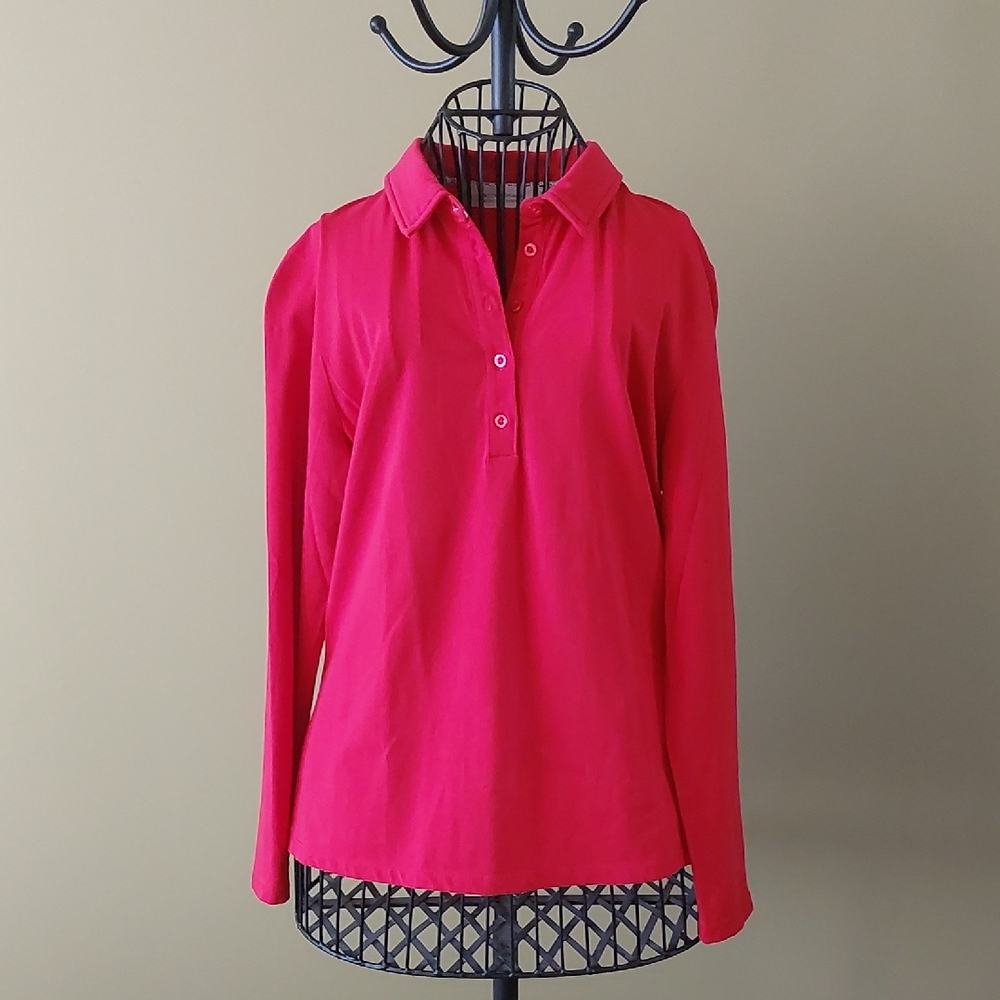 Elegant Pink Button-Up Blouse